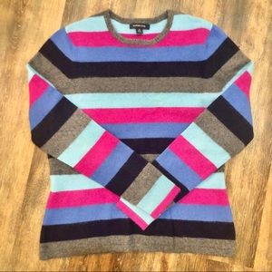 Lands’ End Cashmere Striped Sweater. Med: 10-12